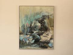 Det er mellem linjerne alting str / inderst inde 80 x 100 cm kr. 12.995,- inkl. ramme