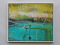 Bridge over troubled water + mlkebtten, den mest forhadte plante,  50 x 60 cm .Solgt