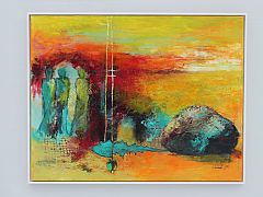 Above All. Crucified laid behind the stone....70 x 90 cm .Solgt