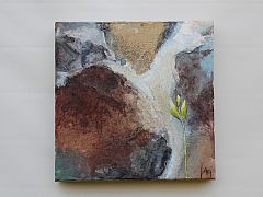 En ny begyndelse 30 x 30 cm. Solgt