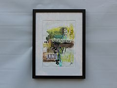 Collage : Ingenting blir alt. 30 x 40 cm. Solgt