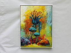 Mlkebtten , den mest forhadte plandt p trods af at den besidder livsvigtig medicin. 60 x 80 cm. Solgt