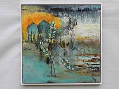 Intet blir alt - Alt blir  intet. 60 x 60 cm . Solgt