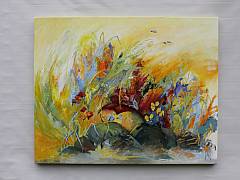 Den bundne frihed. 80 x 100 cm (4 cm dyb) Solgt
