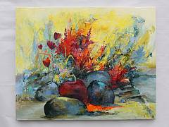 Den bundne frihed 80 x 100 cm . (4 cm dyb) Solgt