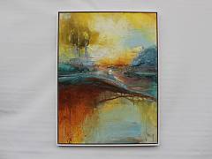 Solopgang fra det hje 60 x 80 cm Solgt