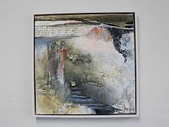 Det er mellem linjerne Alting str 40 x 40 cm. Solgt 