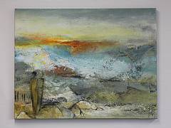Solopgang fra det hje 70 x 90 cm ( 4 cm dyb) Solgt
