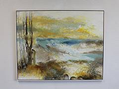 Alt er os givet 80 x 100 cm inkl. ramme. Solgt